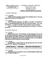 Đề thi học sinh giỏi cấp huyện môn Lịch sử Lớp 9 - Năm học 2016-2017 - Phòng giáo dục và đào tạo Cam Lộ (Có đáp án)